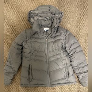 Light blue/gray Columbia jacket with detachable hood